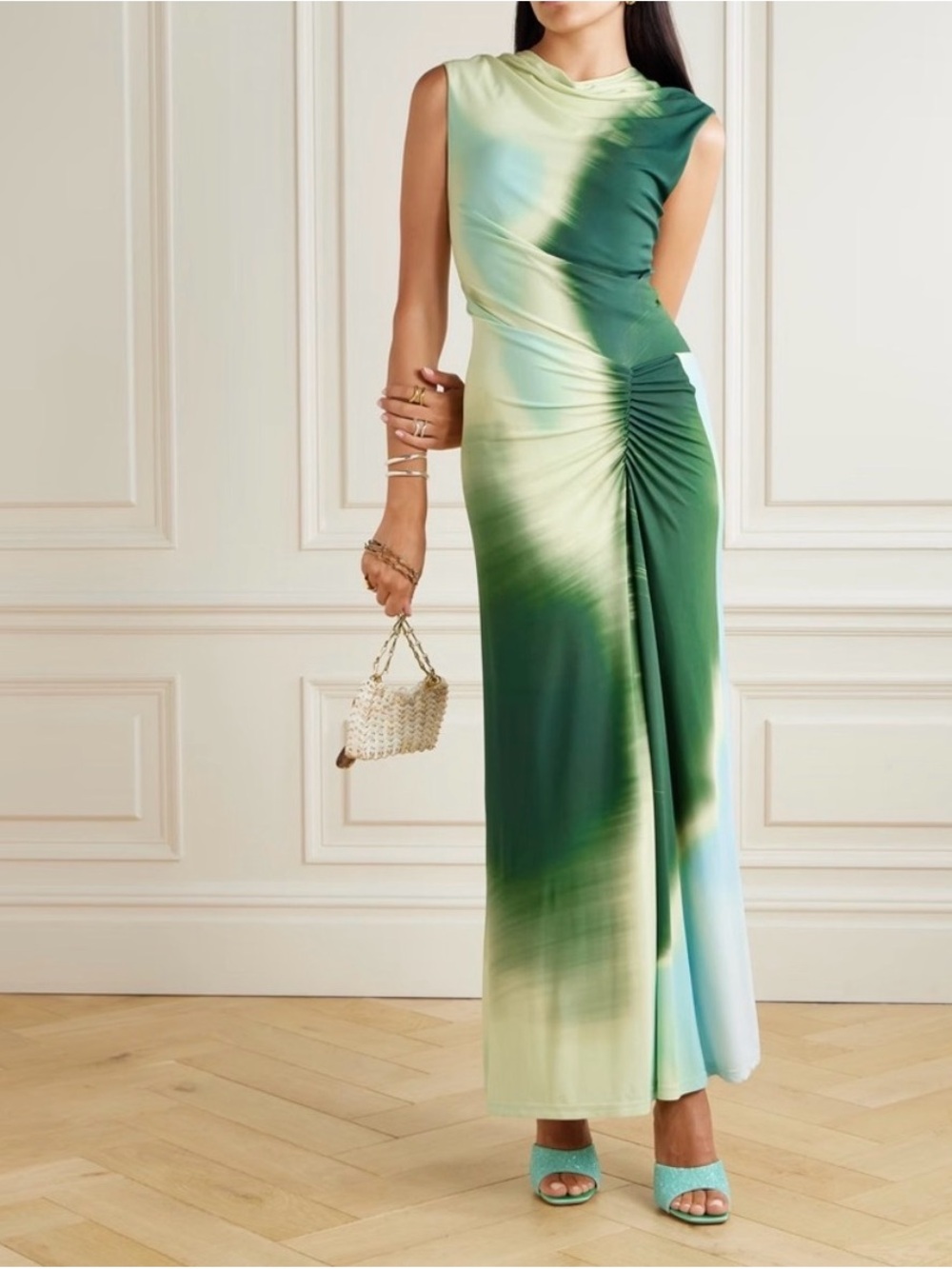 Simkai Sea Glass Sunset Print Dress